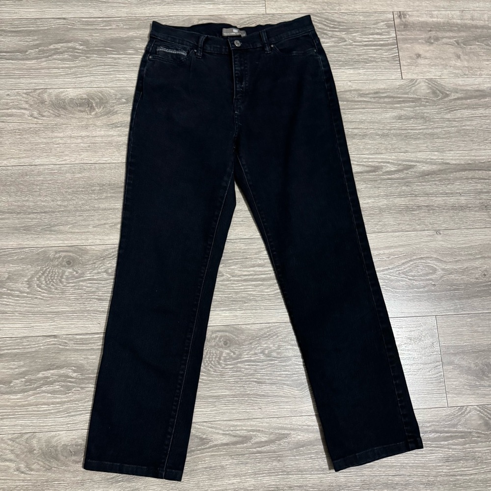 Levi's Women Black Perfectly Slimming 512 Straight Leg High‎ Rise Jeans W32 L32